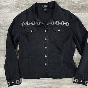 Christine Alexander Black Jacket with Silver Accents